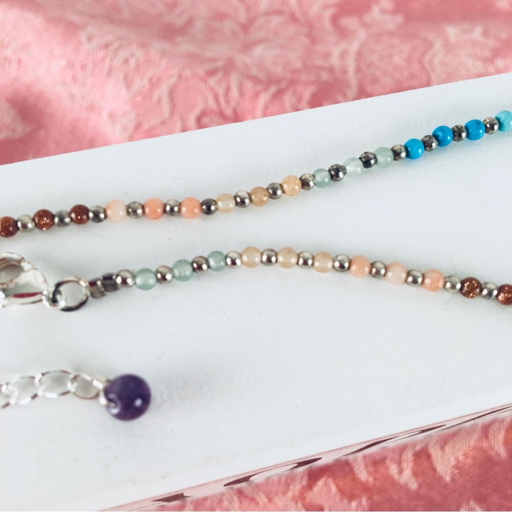 Lotus & Luna Anklet “Divine Healer” on Silver Chain - Picture 5 of 8
